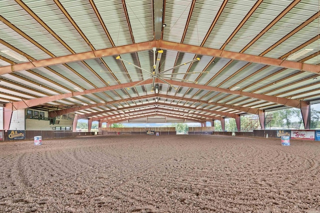 view of horse barn