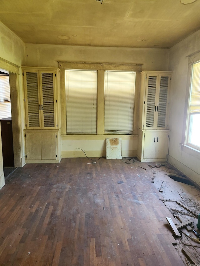 miscellaneous room featuring dark hardwood / wood-style flooring