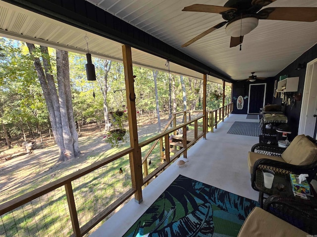 view of sunroom