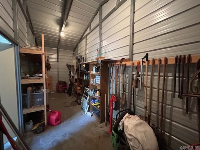 view of storage room