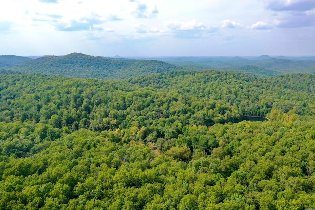 drone / aerial view with a mountain view