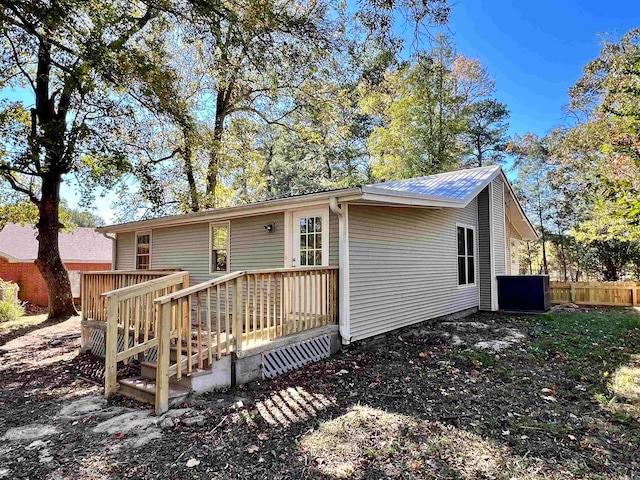 exterior space featuring a deck