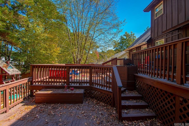 view of wooden terrace