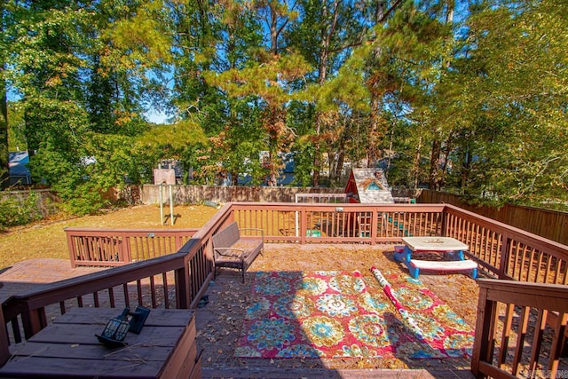 view of wooden deck