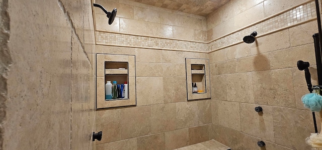 details featuring a tile shower