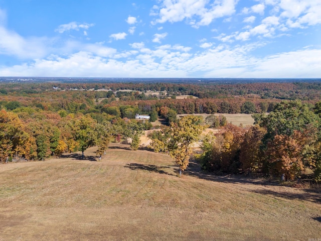 aerial view with a rural view