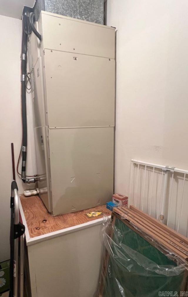 bathroom with heating unit
