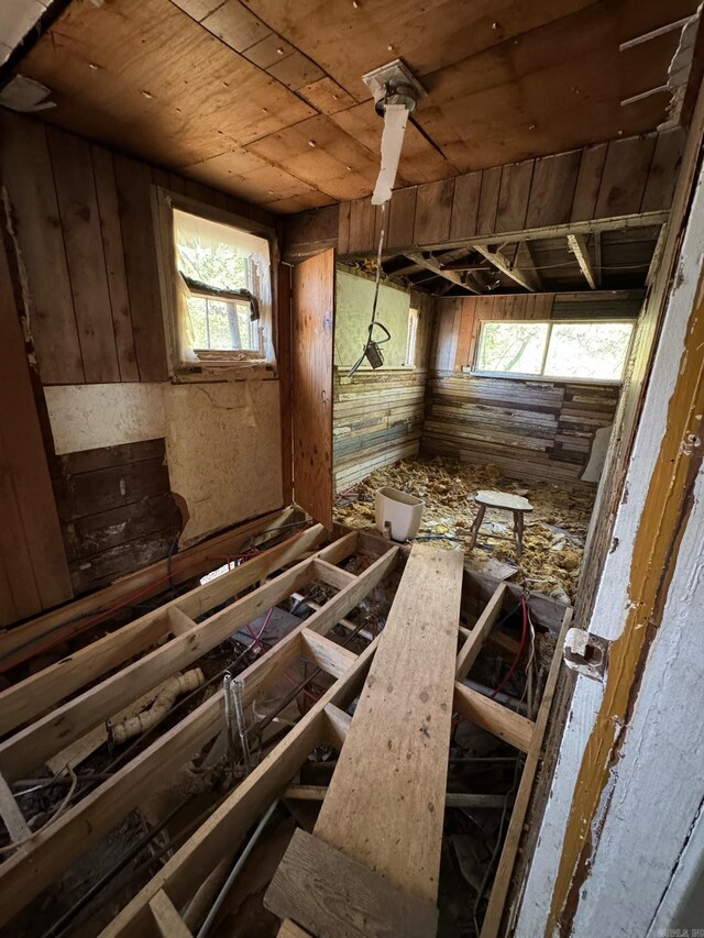 misc room featuring wooden ceiling