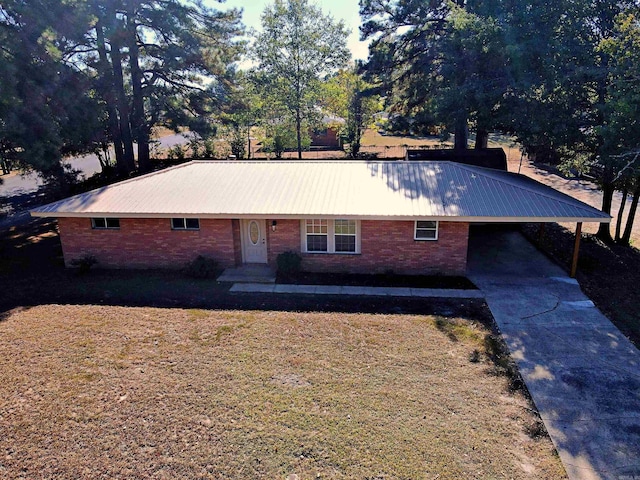 view of single story home