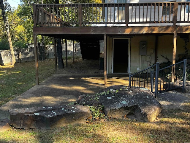 view of outdoor structure featuring a lawn