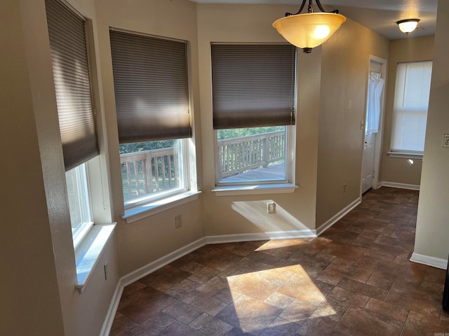 view of unfurnished dining area