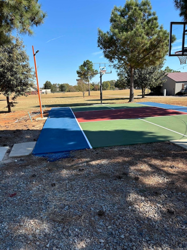 view of basketball court