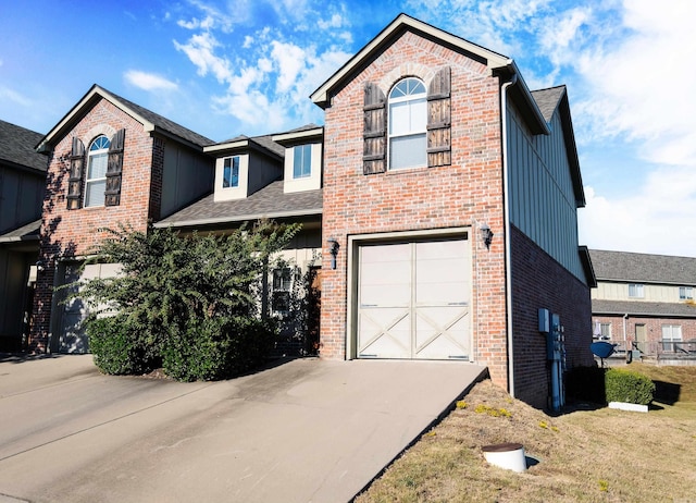 front of property featuring a garage