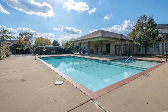 view of pool featuring a patio area