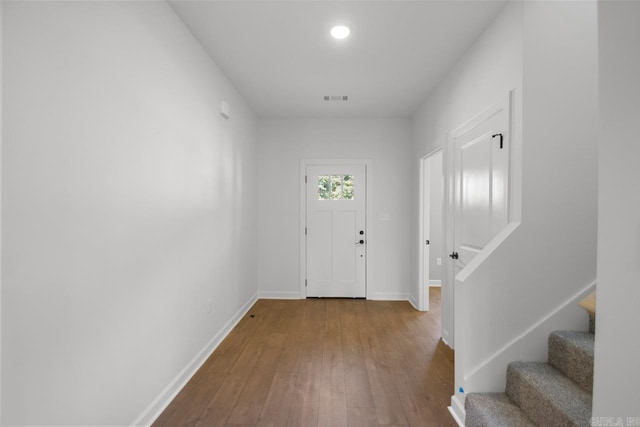 entryway featuring light wood-type flooring