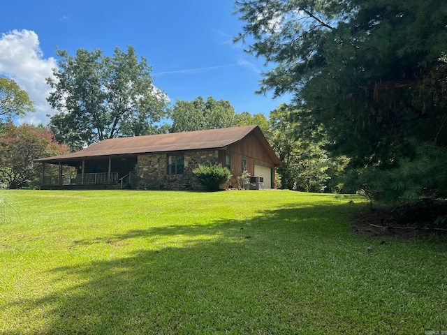 view of property exterior featuring a yard