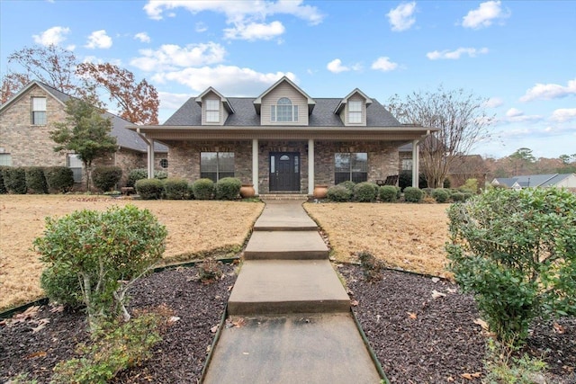 view of front of property with covered porch