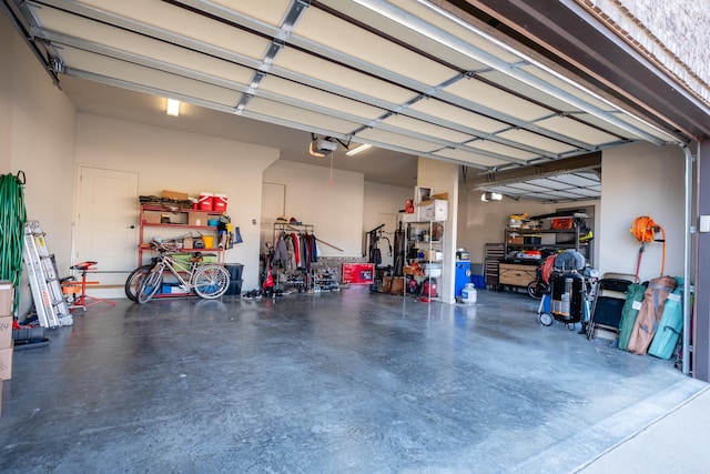 garage featuring a garage door opener