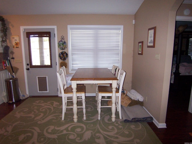 view of dining area