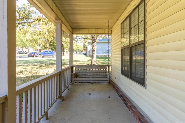 view of patio with covered porch