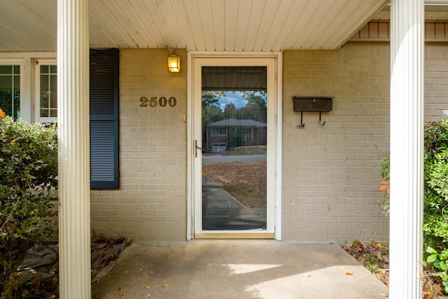 view of exterior entry