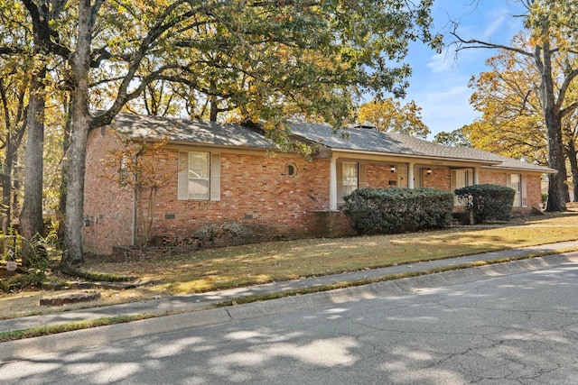 view of single story home