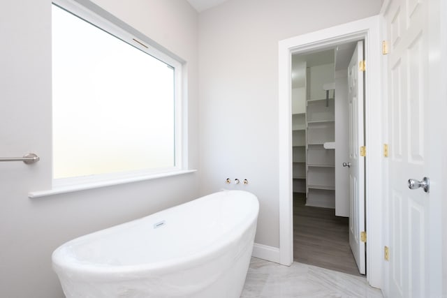 bathroom with a bath
