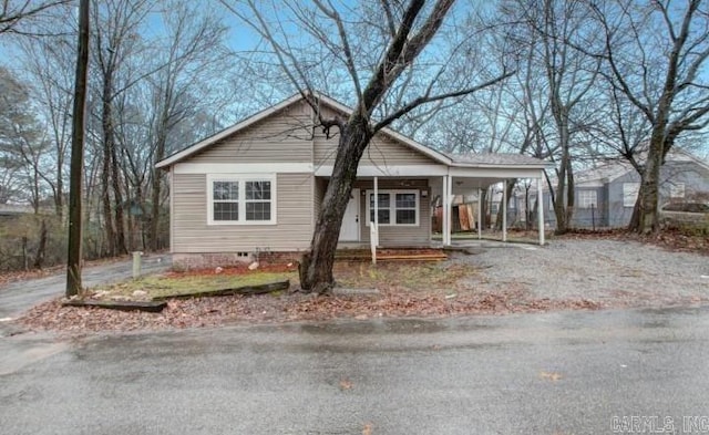 view of front of property with a porch