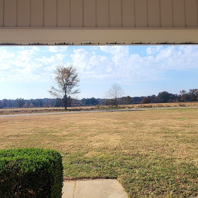 view of yard featuring a rural view