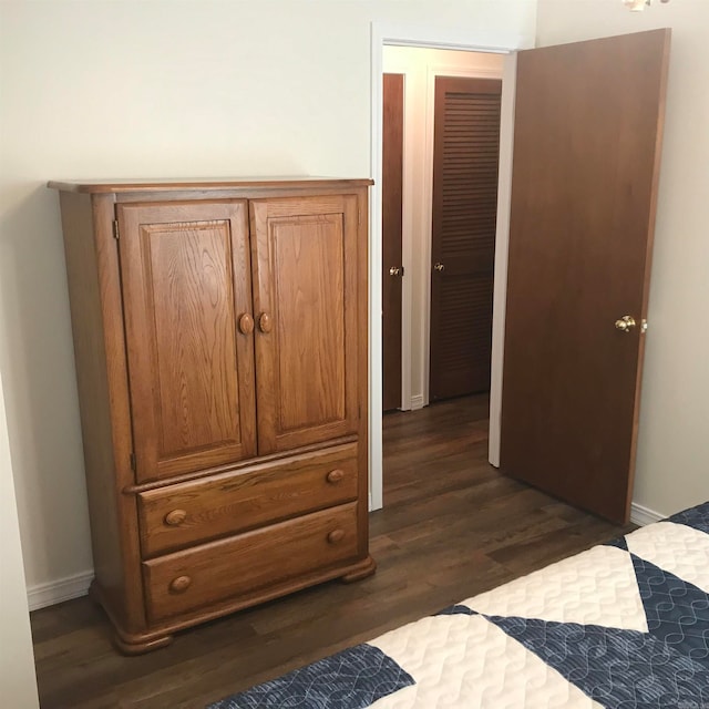 interior space featuring dark hardwood / wood-style floors