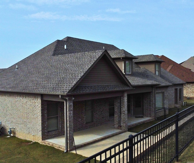 back of house featuring a patio