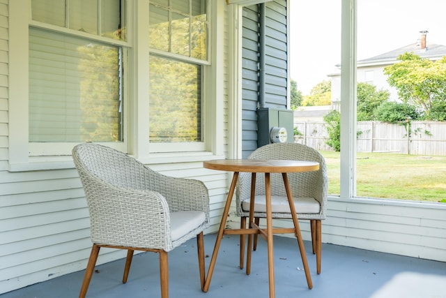 sunroom featuring plenty of natural light