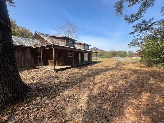 view of yard with a deck