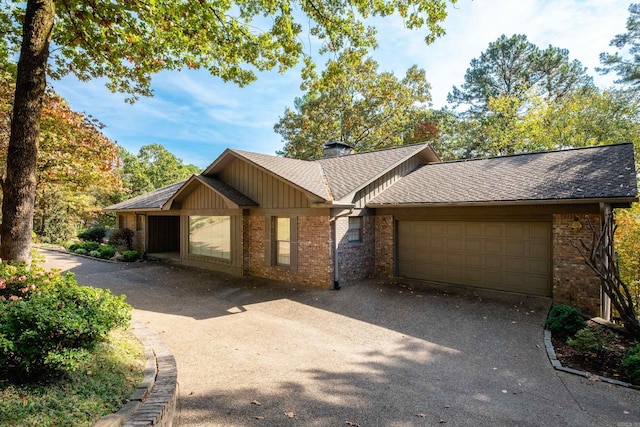 ranch-style home with a garage