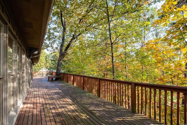 view of wooden deck