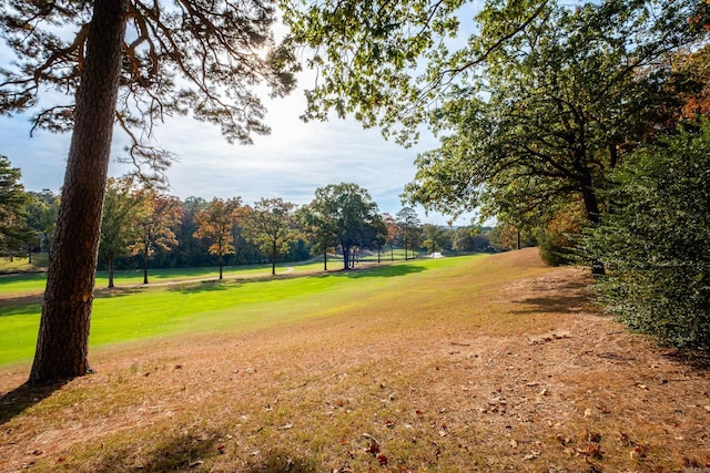 view of property's community featuring a lawn