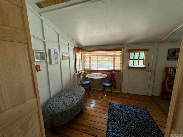 interior space with wood-type flooring