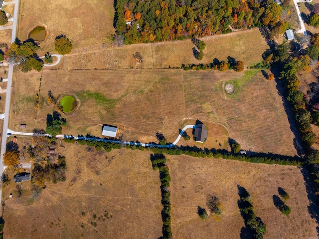 drone / aerial view with a rural view