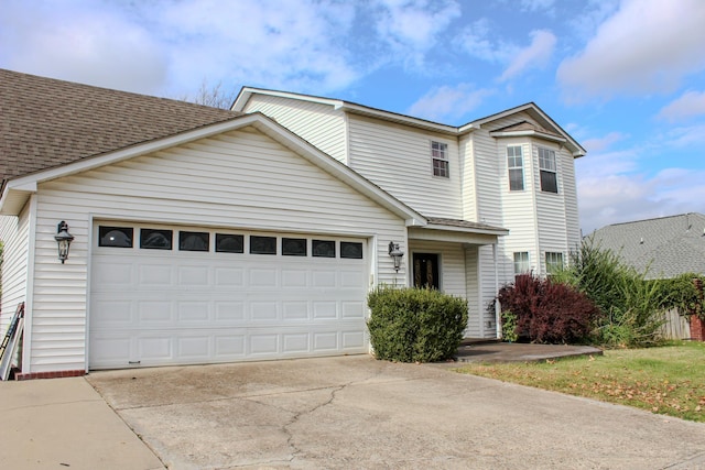 front facade featuring a garage