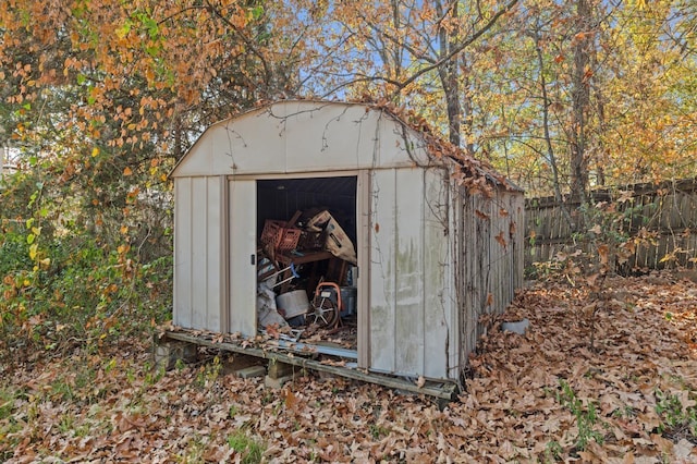 view of outdoor structure