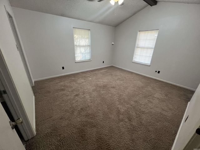 8096 Zuber Rd, Benton, AR 72019 - unfurnished room with a ceiling fan, carpet flooring, a textured ceiling, and baseboards