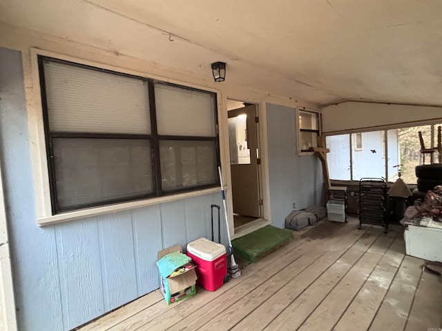 interior space with lofted ceiling