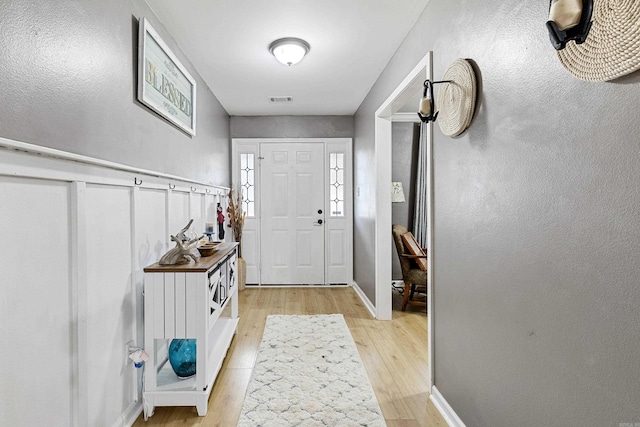 entrance foyer featuring light hardwood / wood-style flooring