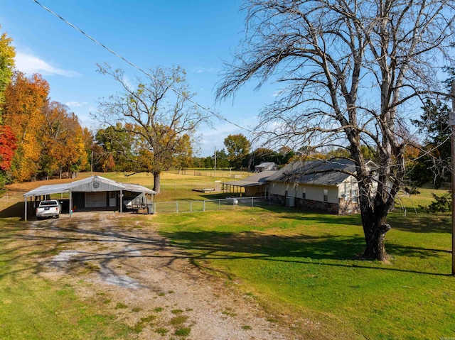 exterior space featuring an outbuilding and a carport