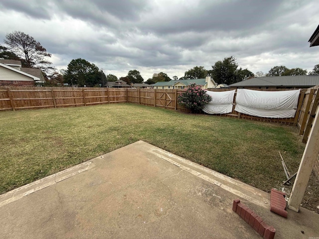 view of yard featuring a patio