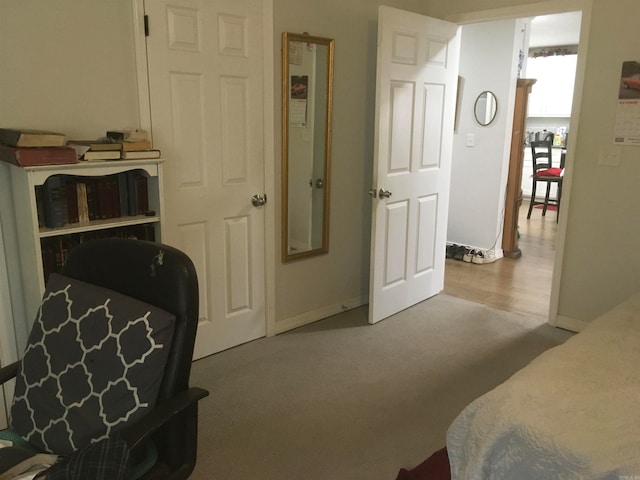 bedroom with carpet floors