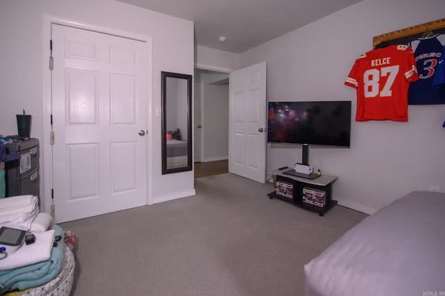 bedroom featuring carpet floors