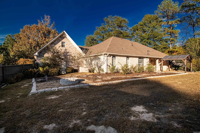 exterior space with a gazebo