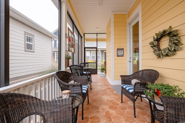 view of sunroom