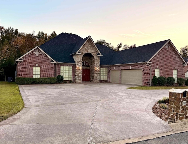 view of front of house featuring a garage